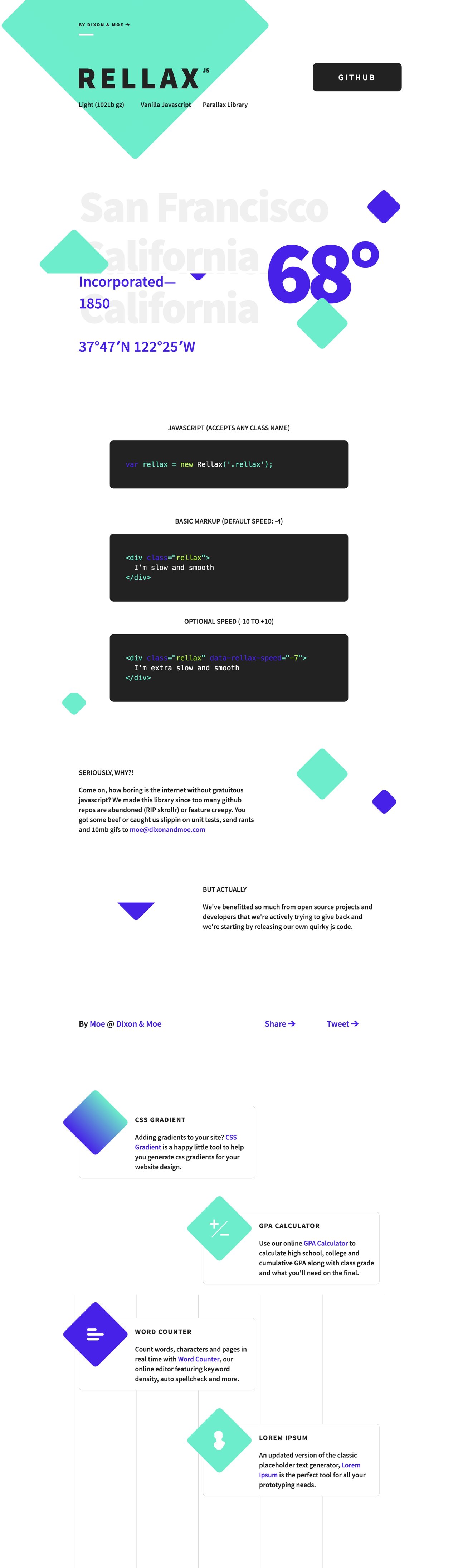 Rellax Website Screenshot
