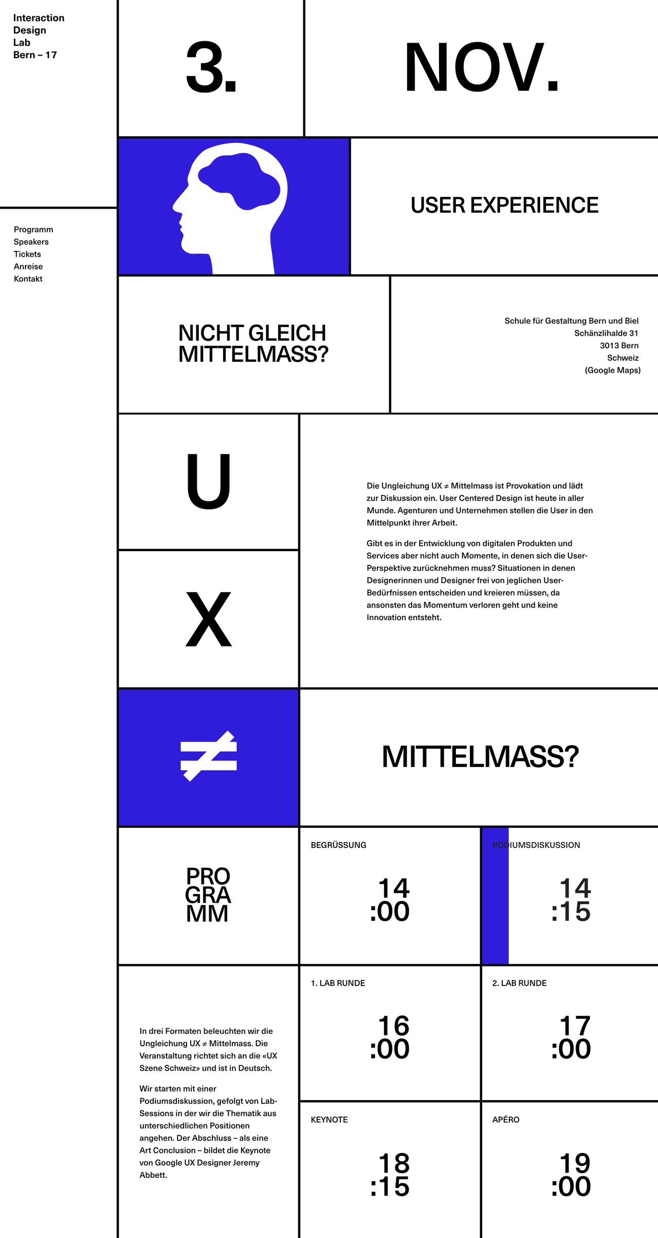Interaction Design Lab Bern Website Screenshot