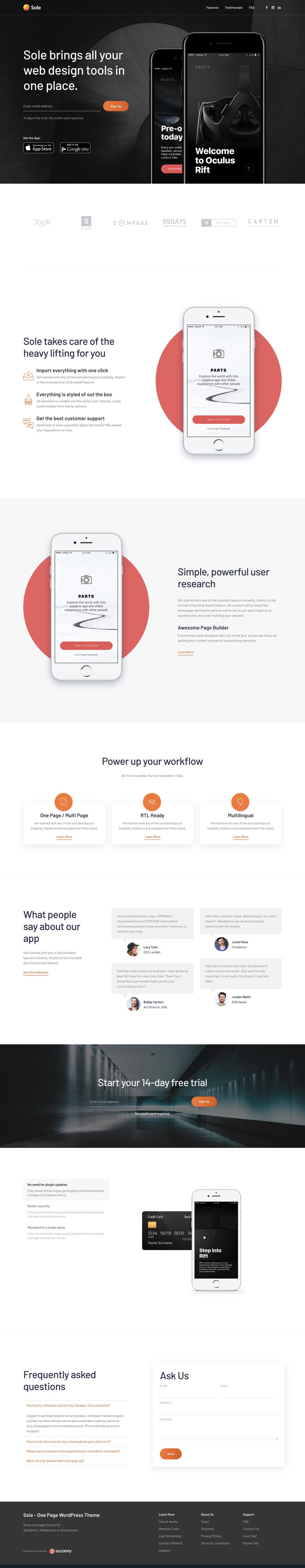 Sole Website Screenshot