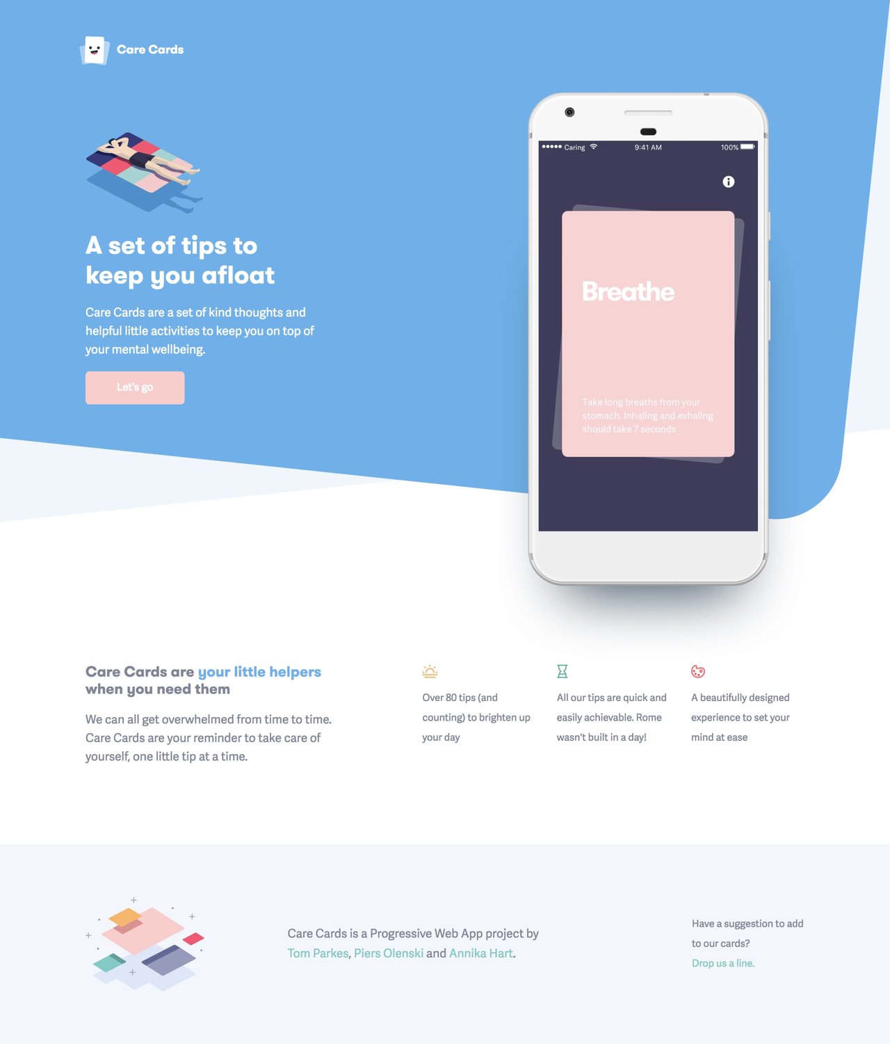 Care Cards Website Screenshot