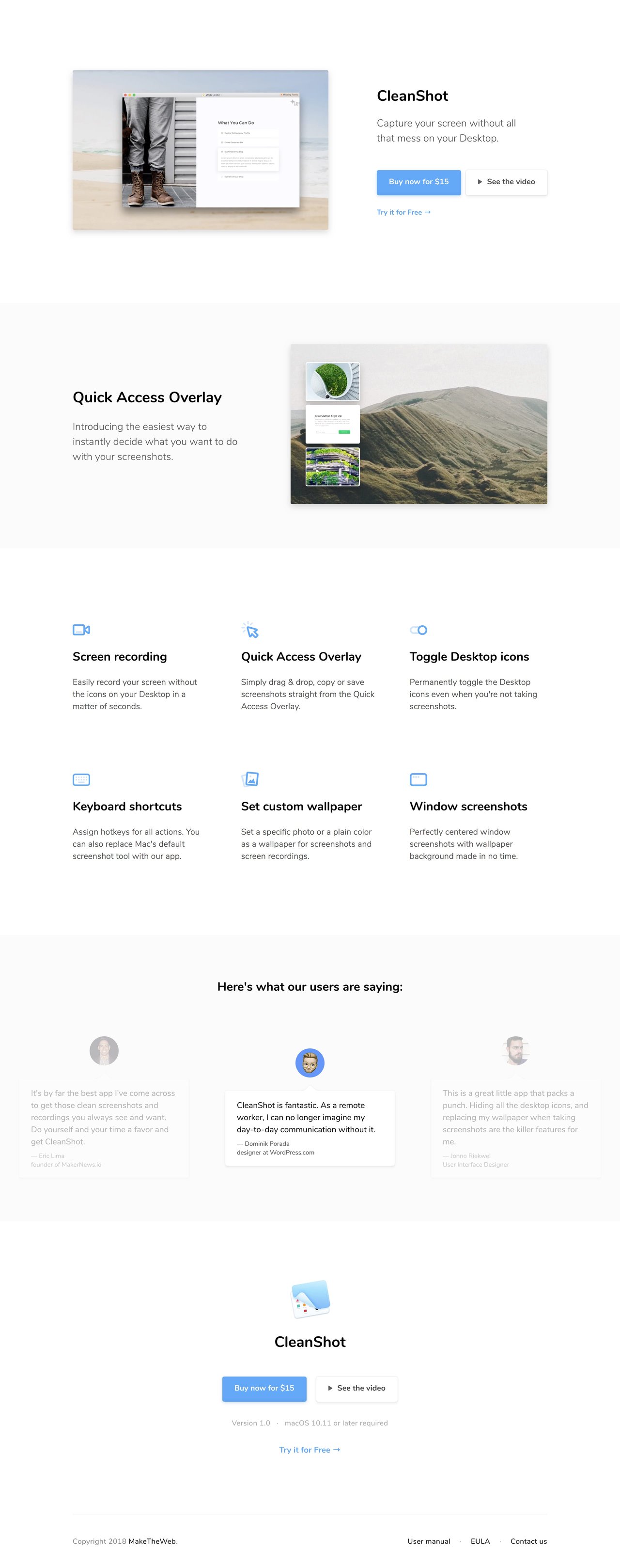 CleanShot Website Screenshot