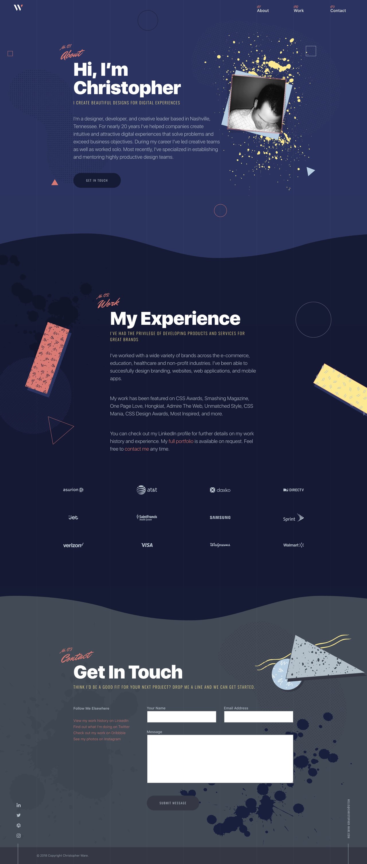 Christopher Ware Website Screenshot