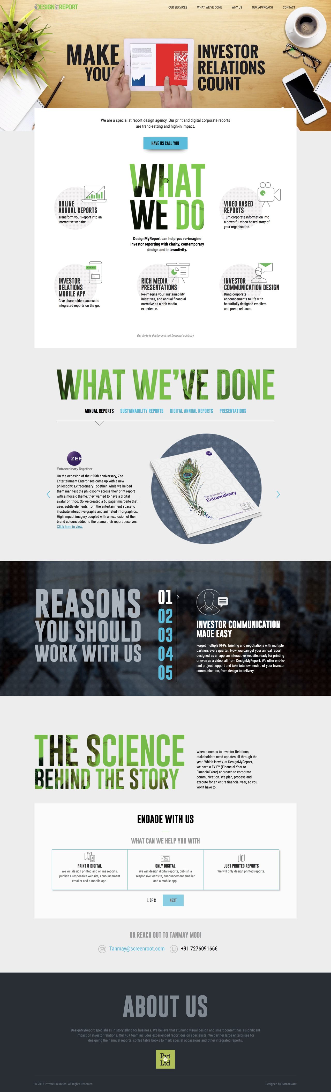 Design My Report Website Screenshot