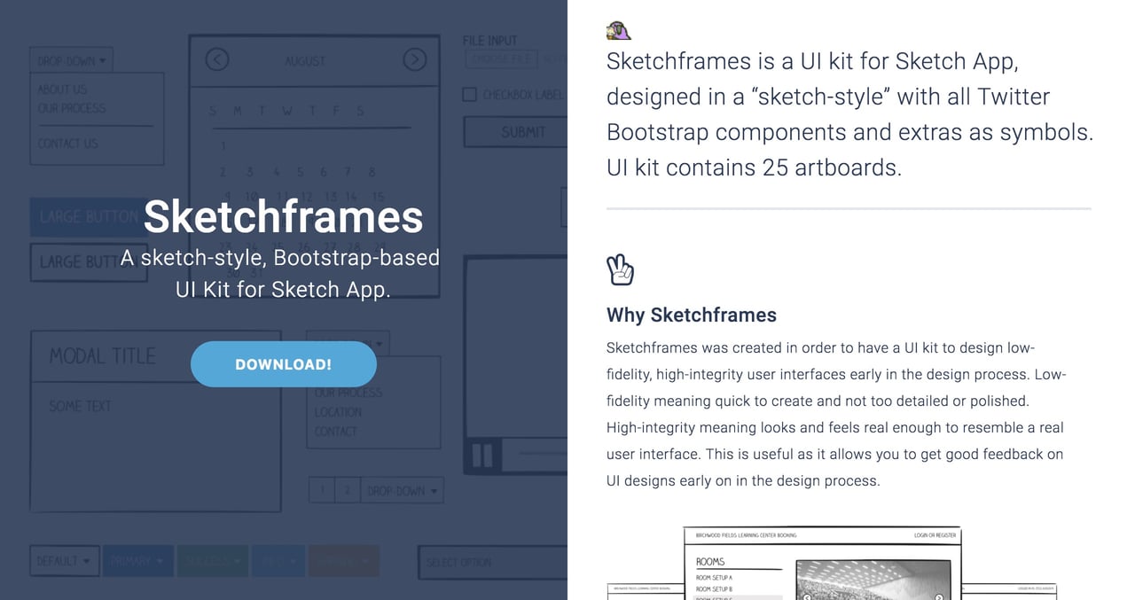 Sketchframes Website Screenshot