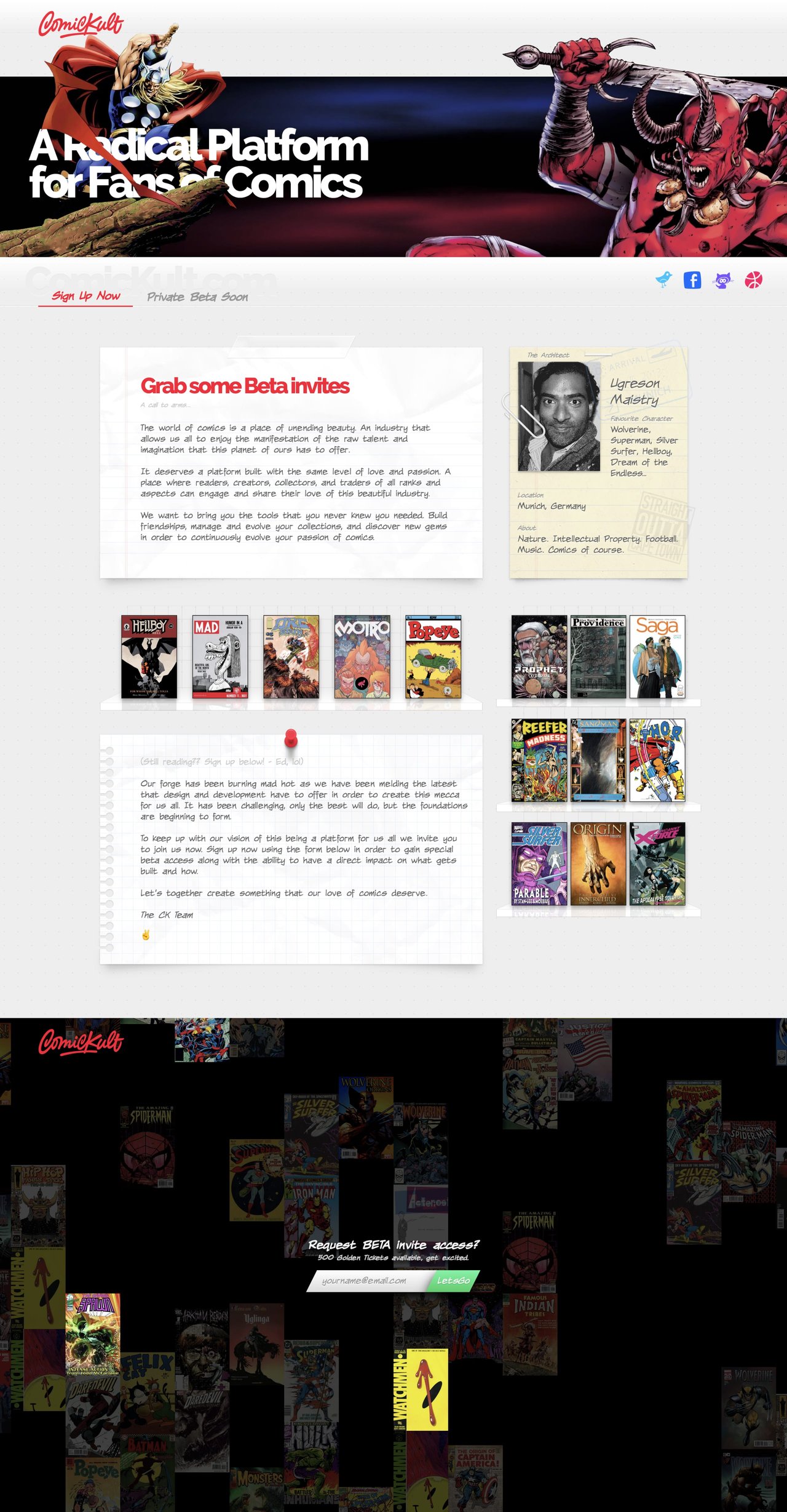 ComicKult Website Screenshot