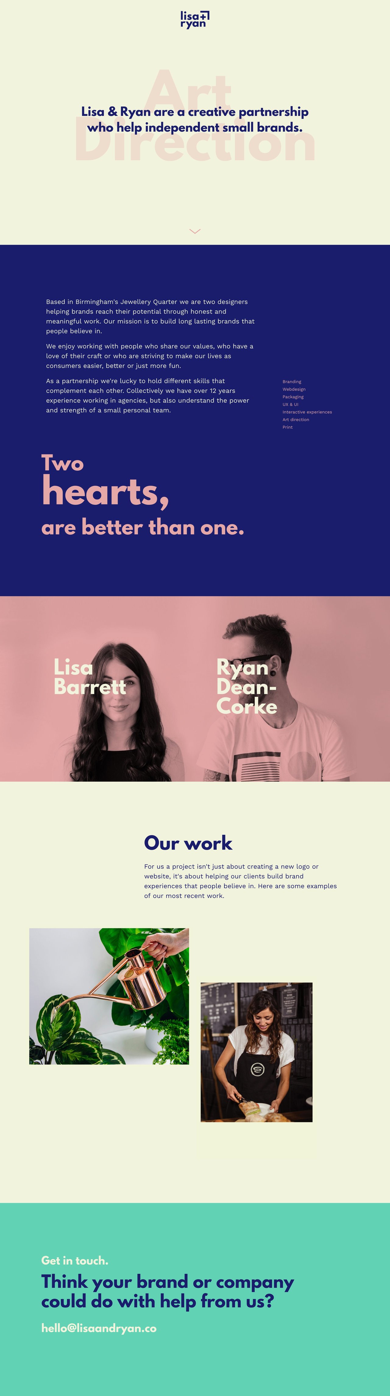 Lisa & Ryan Website Screenshot