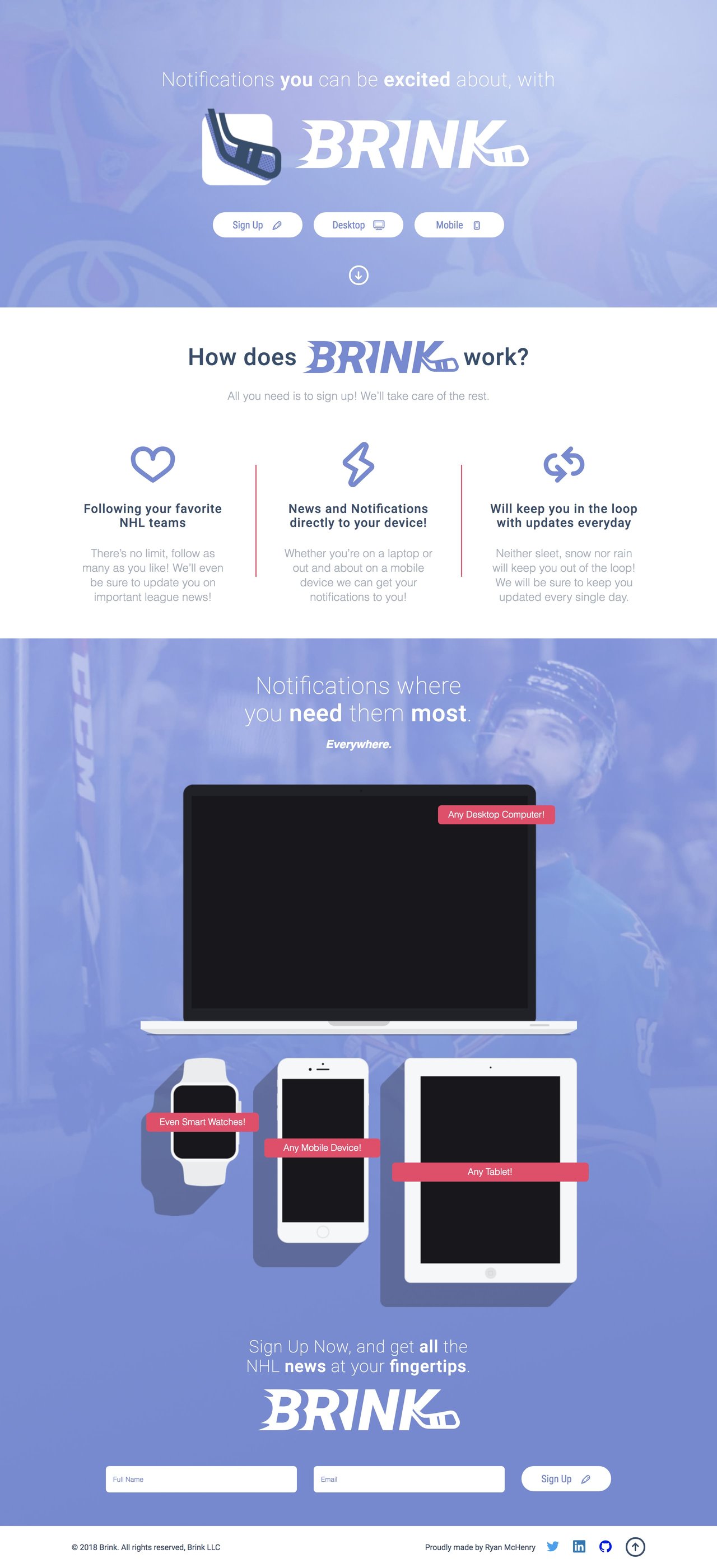 Brink React Website Screenshot