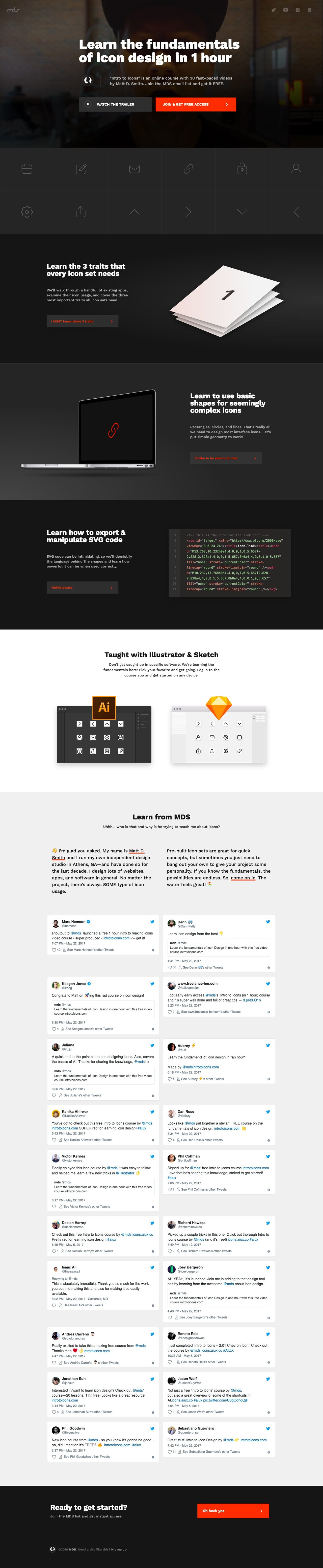 Intro to Icons by MDS Website Screenshot