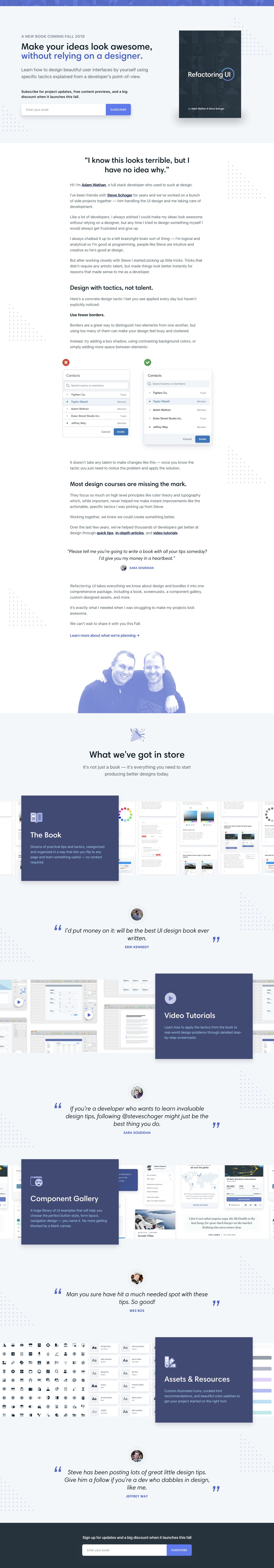 Refactoring UI: The Book Website Screenshot