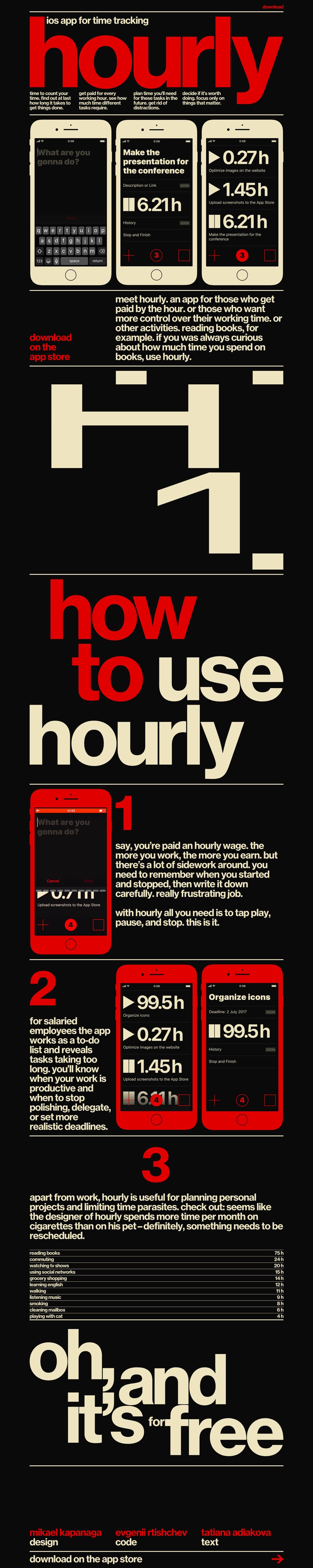 hourly Website Screenshot