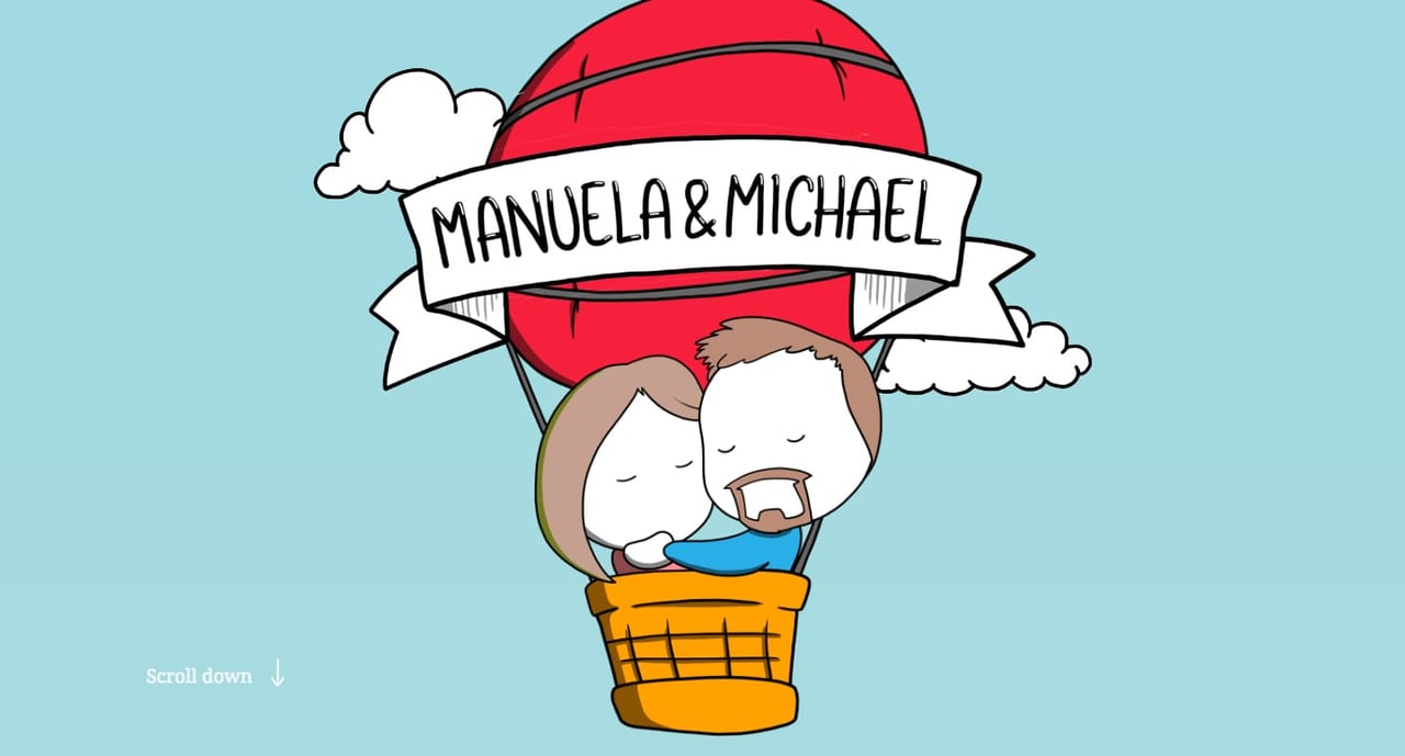 3 years Manuela & Michael Website Screenshot