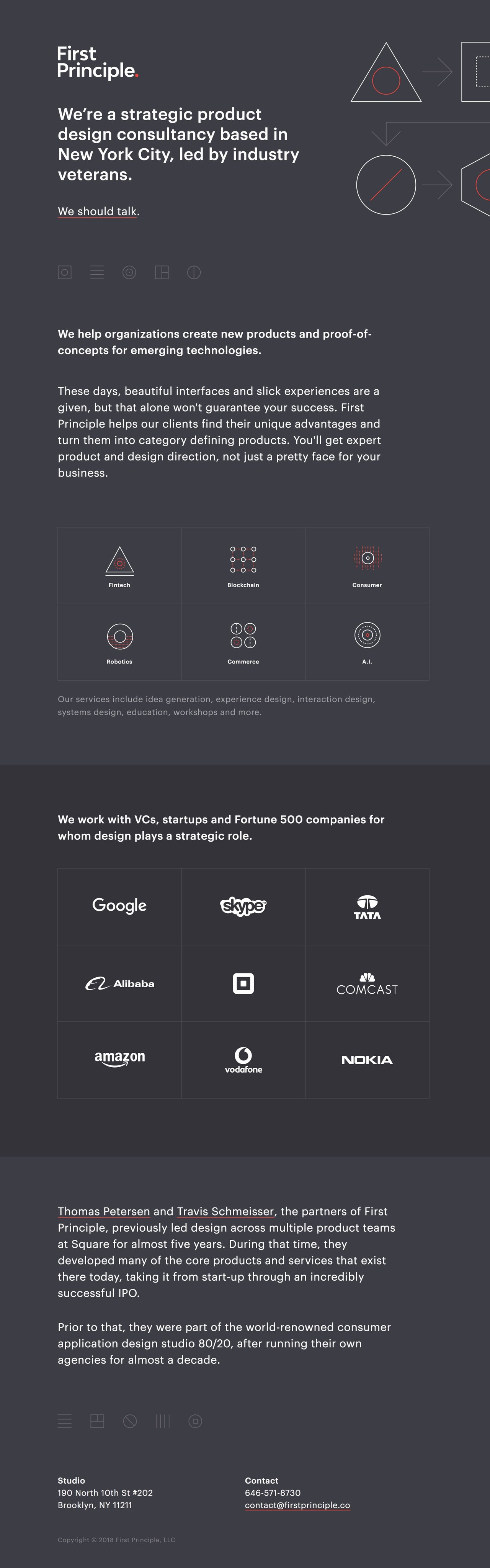 First Principle Website Screenshot