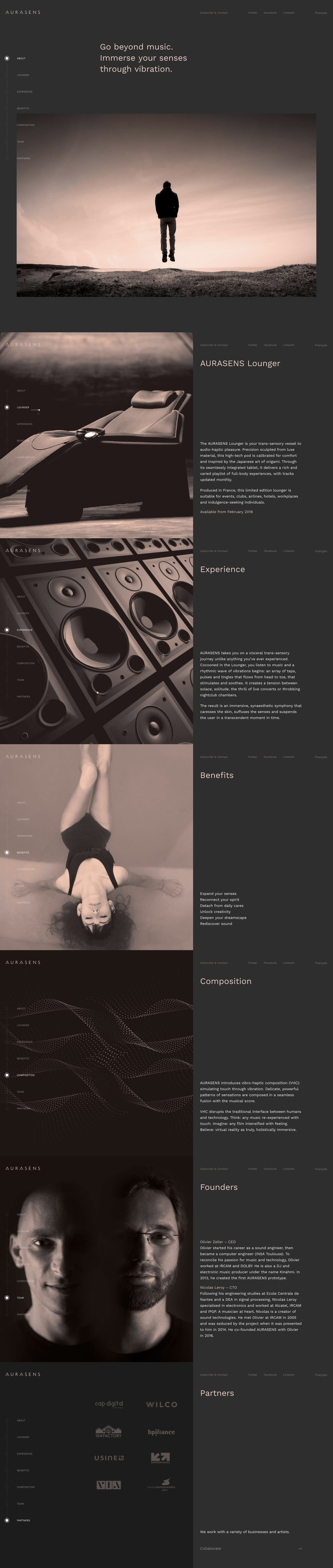 Aurasens Website Screenshot