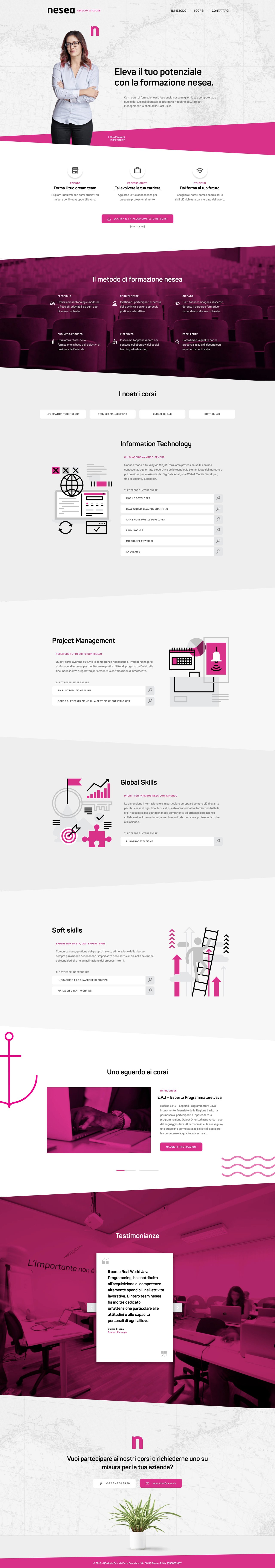 Nesea Education Website Screenshot