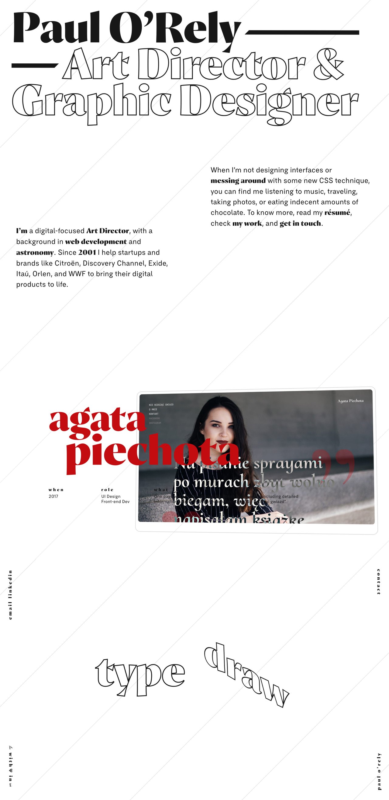 Paul O’Rely Website Screenshot