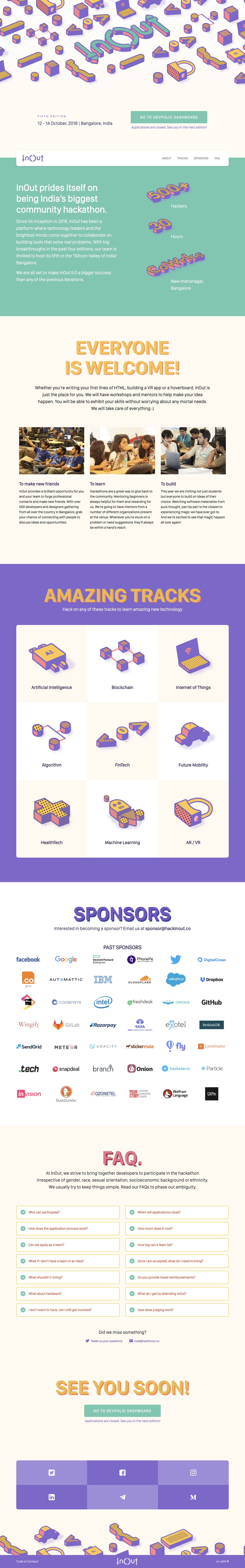 InOut 5.0 Website Screenshot