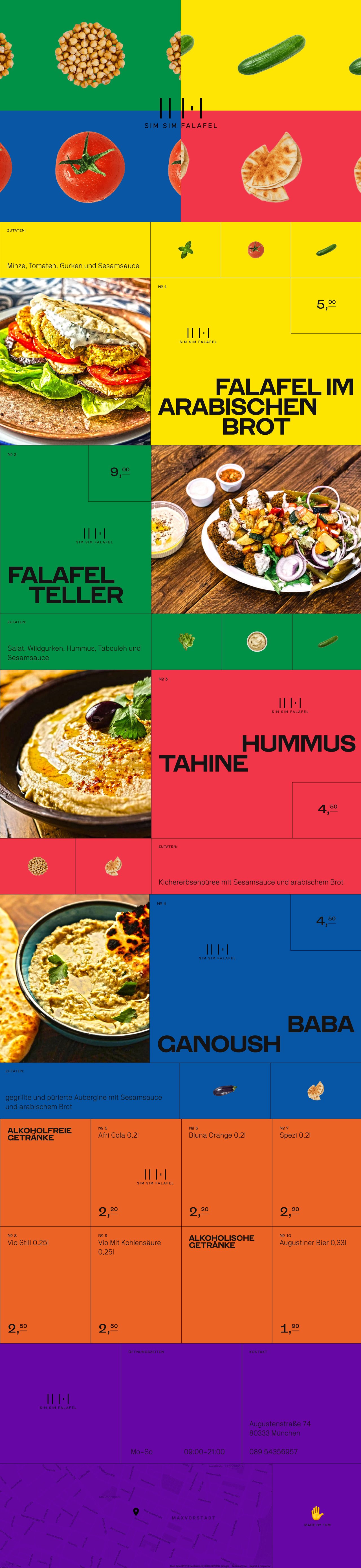 Sim Sim Falafel Website Screenshot