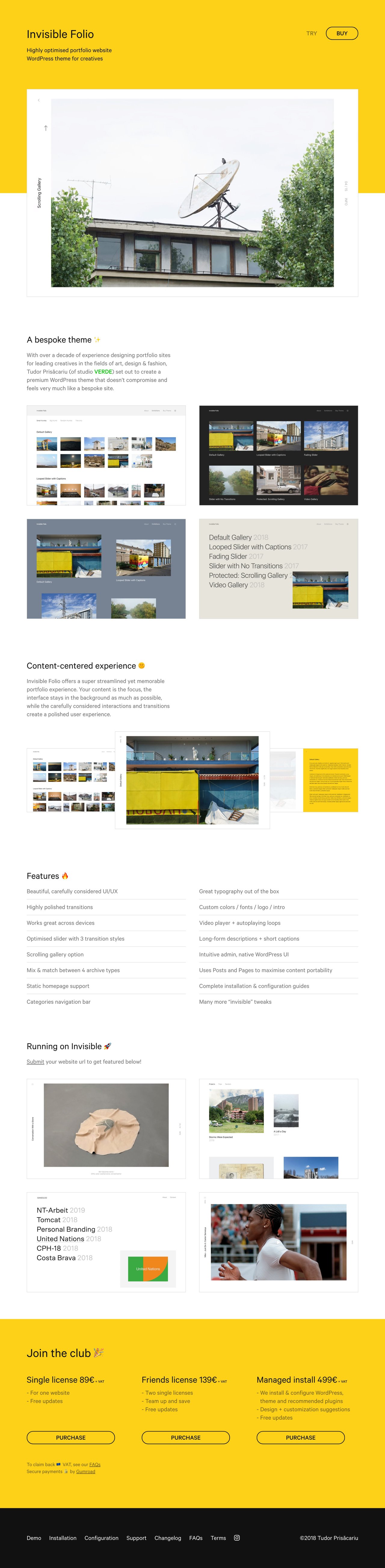 Invisible Folio Website Screenshot