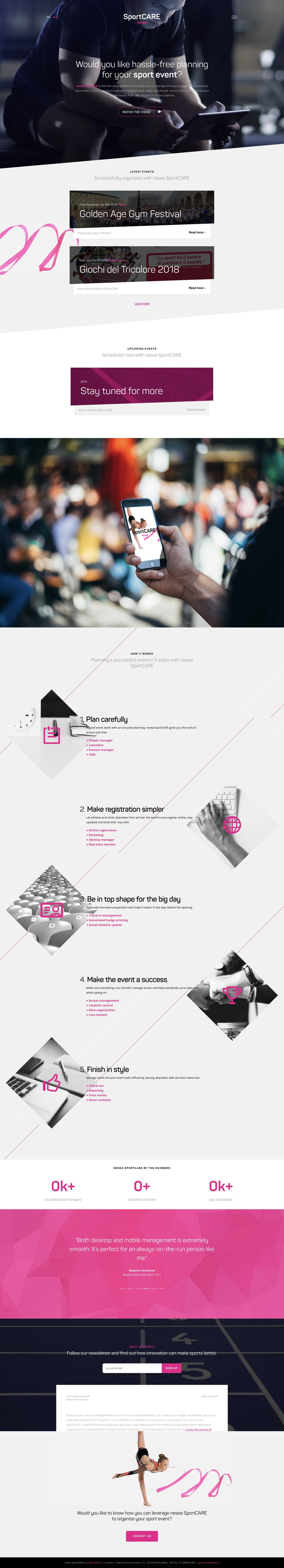 nesea SportCARE Website Screenshot