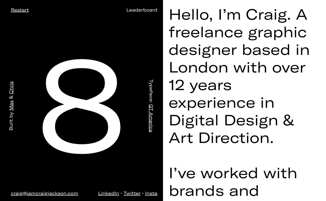 Craig Jackson Website Screenshot