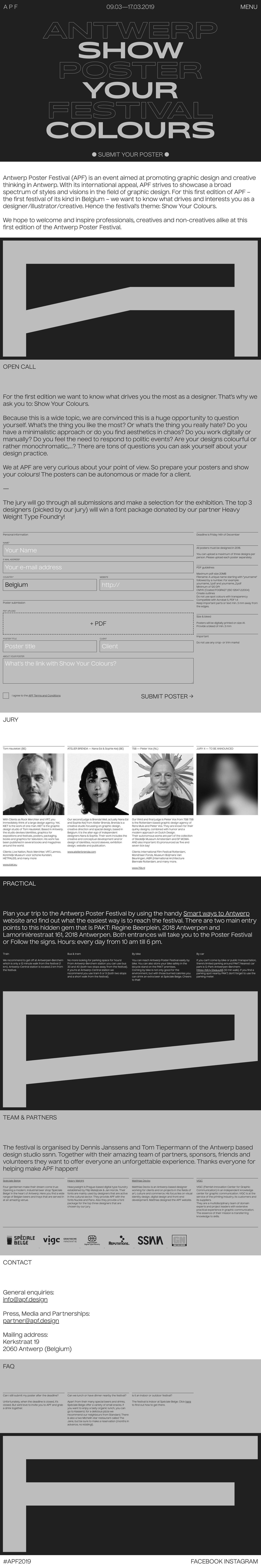 Antwerp Poster Festival Website Screenshot