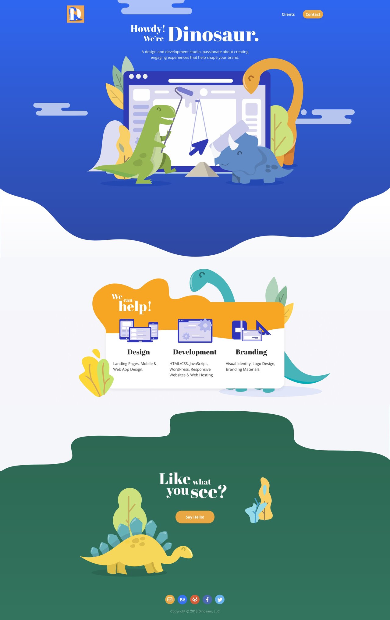 Dinosaur Website Screenshot