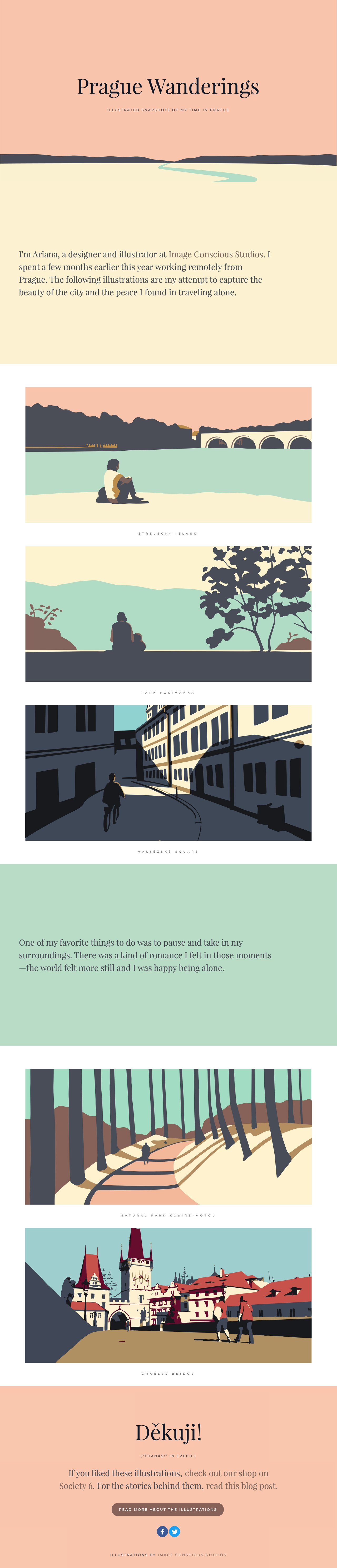 Prague Wanderings Website Screenshot