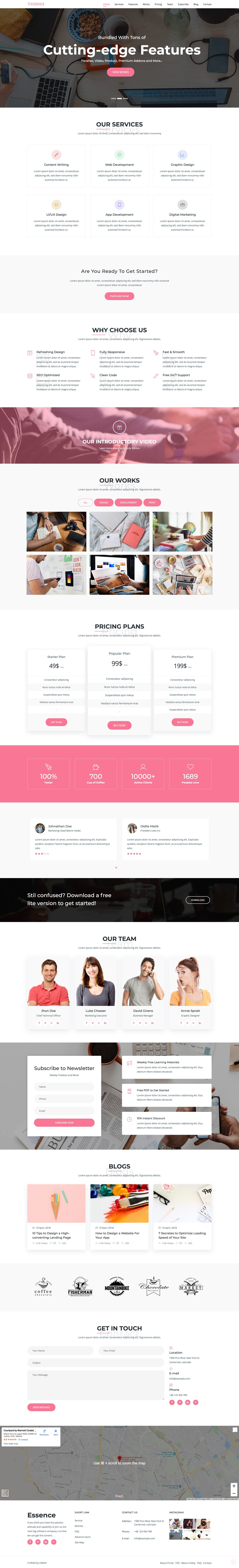 Essence Lite Website Screenshot