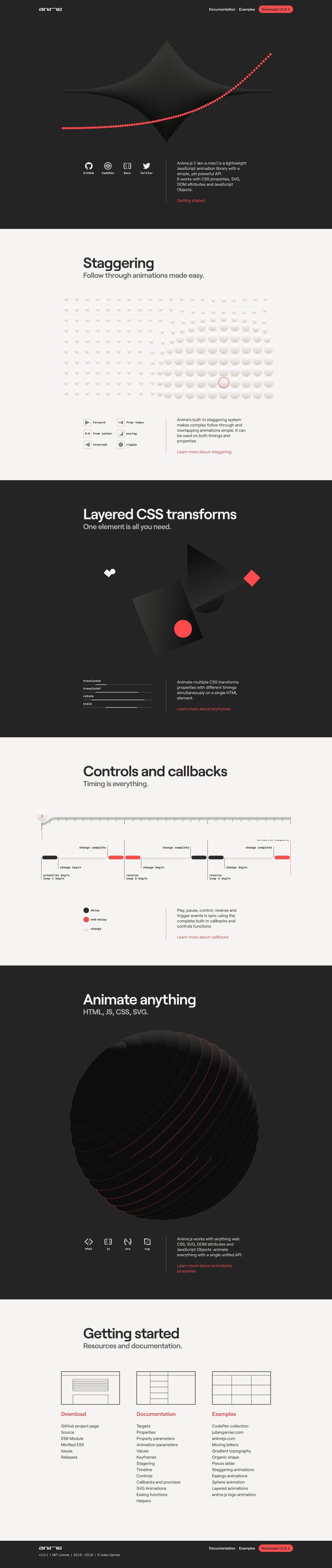 Anime.js v3 Website Screenshot