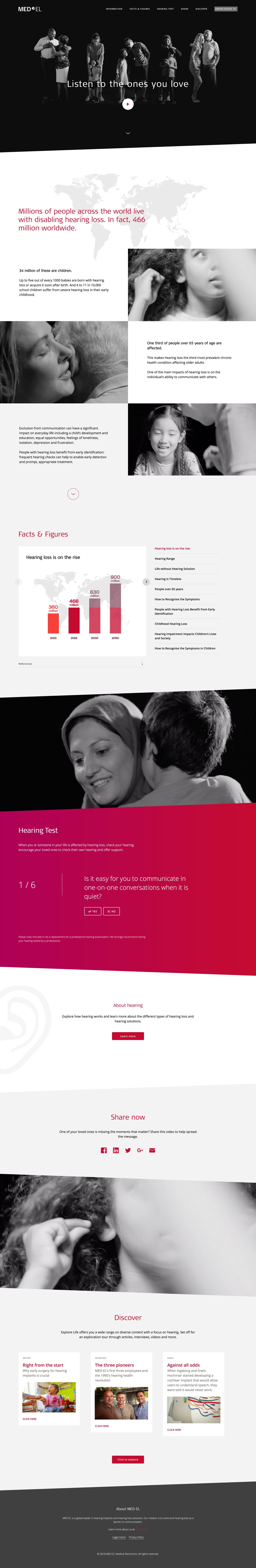 Listen to the ones you love Website Screenshot