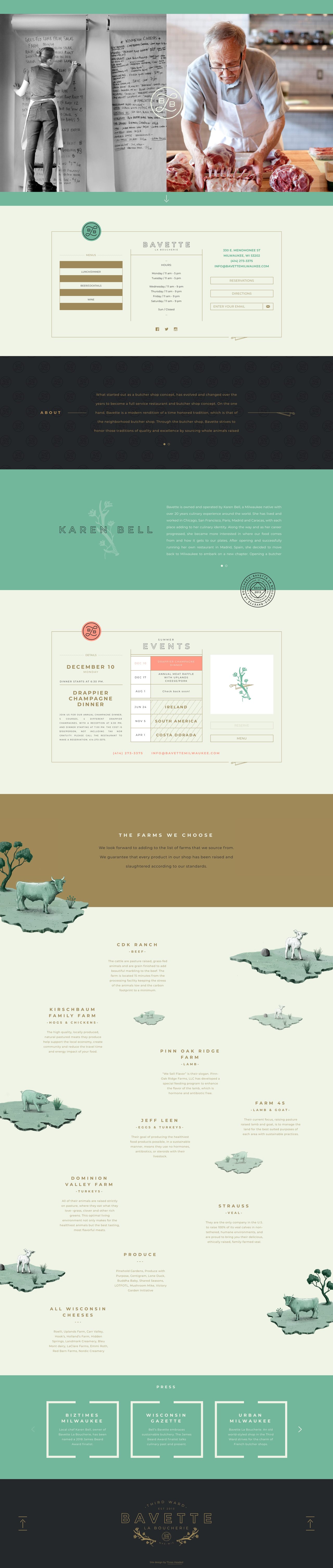 Bavette La Boucherie Website Screenshot