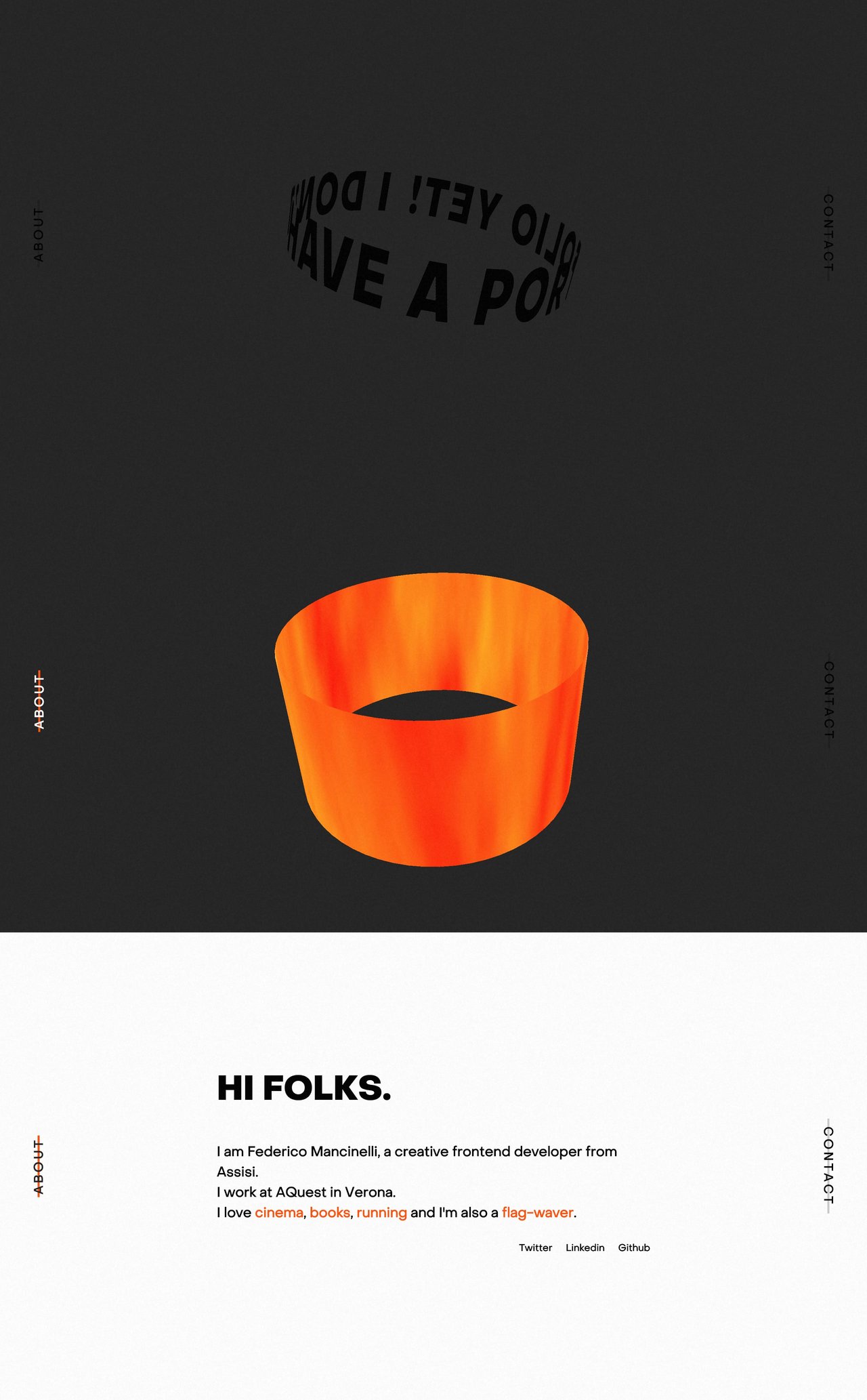 Federico Mancinelli Website Screenshot