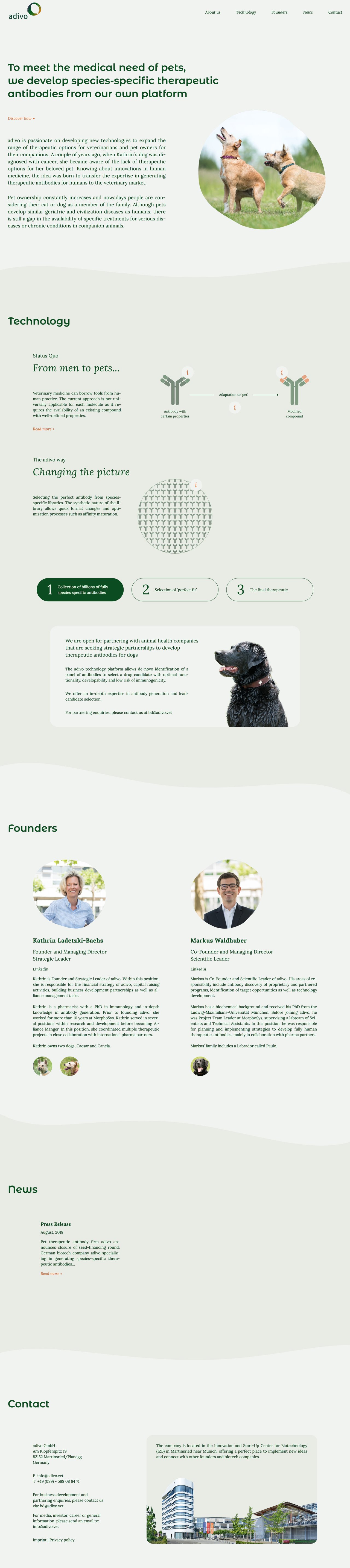 adivo Website Screenshot