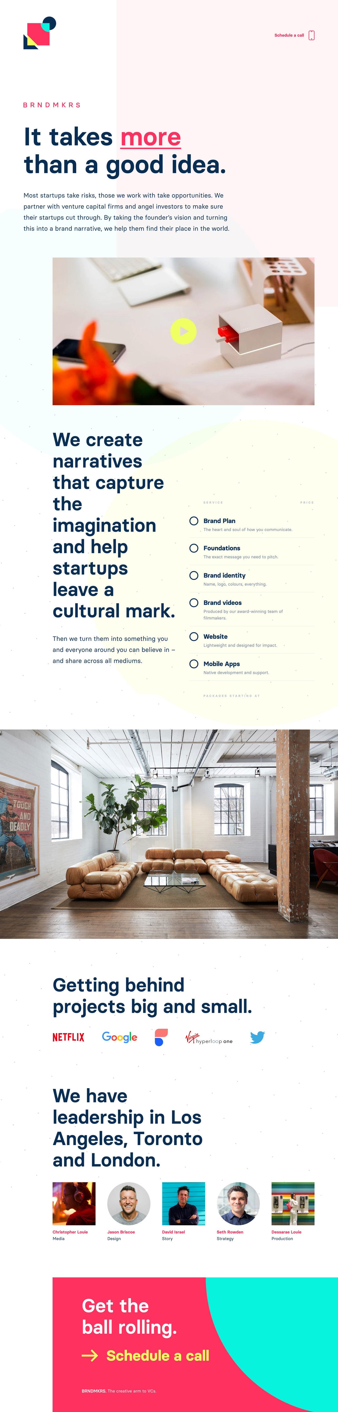 BRNDMKRS Website Screenshot