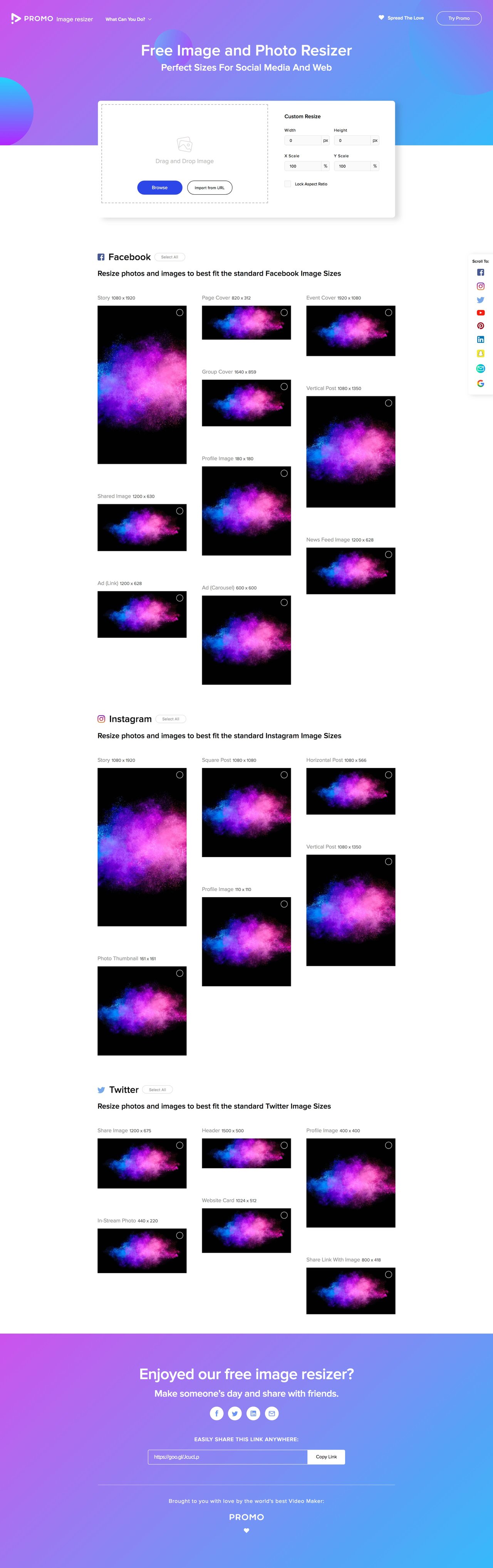 Image Resizer by Promo Website Screenshot