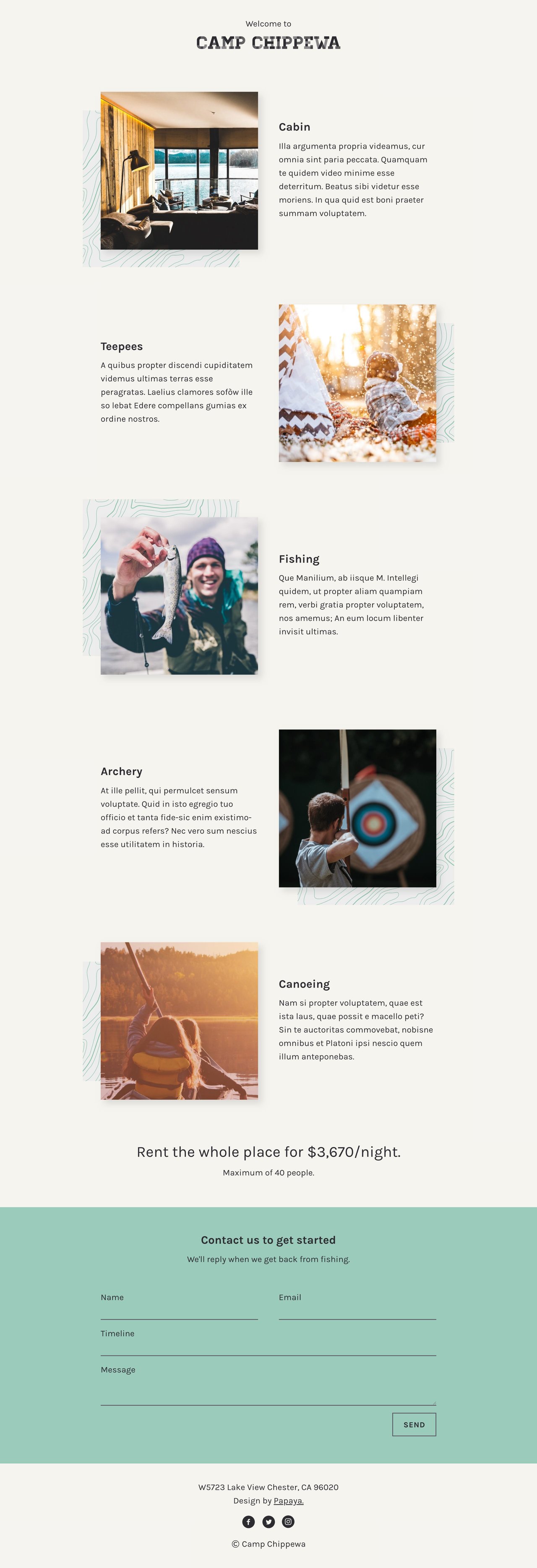 Chippewa Website Screenshot