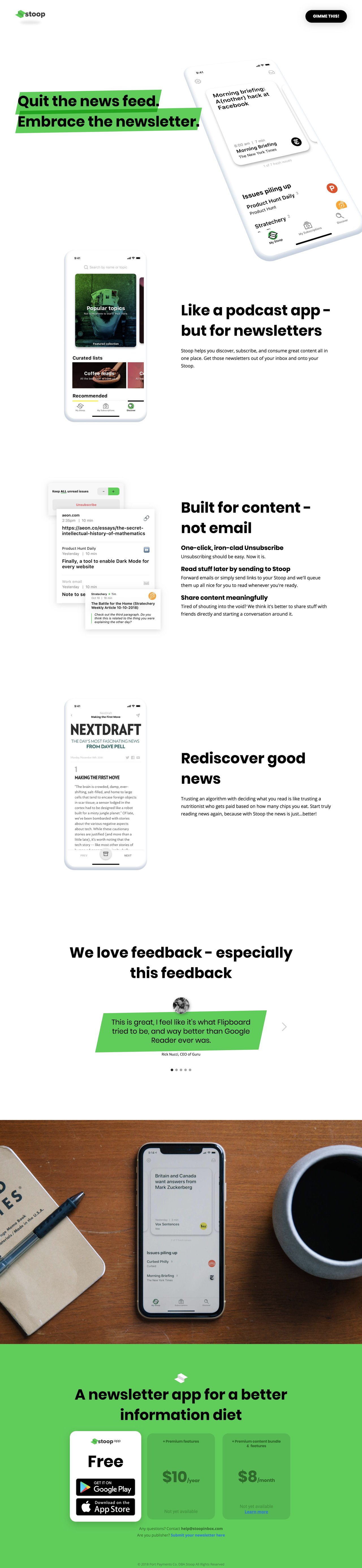 Stoop Website Screenshot