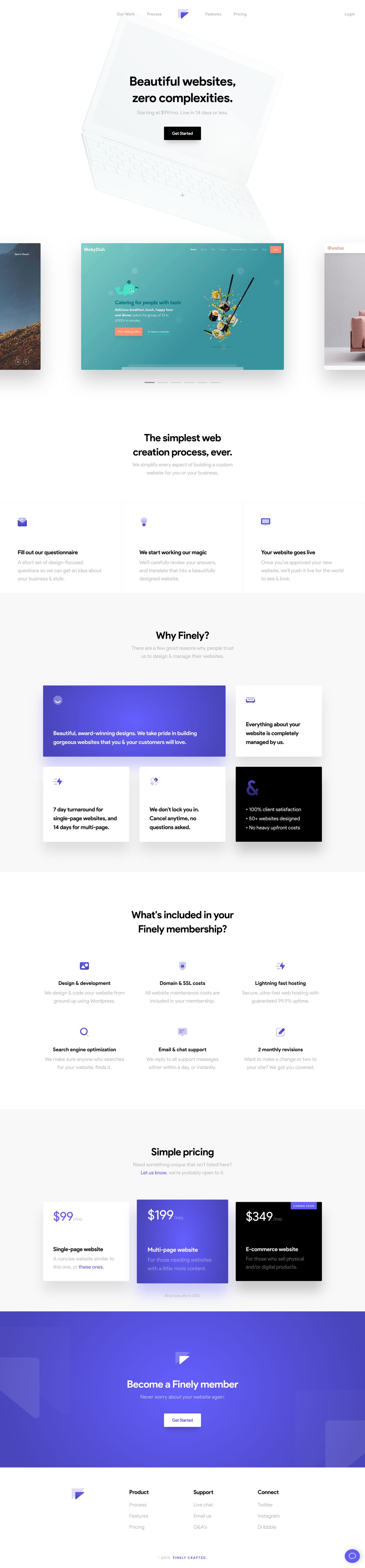 Finely Website Screenshot