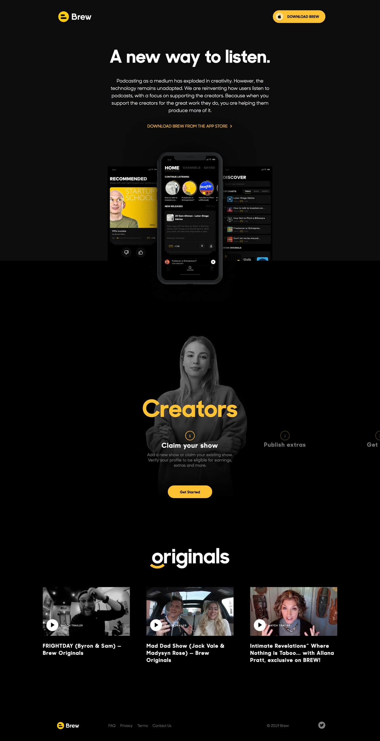 Brew App Website Screenshot