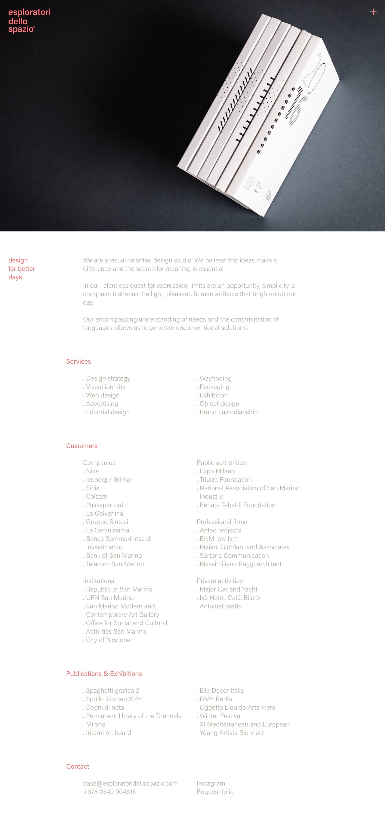 esploratori dello spazio Website Screenshot