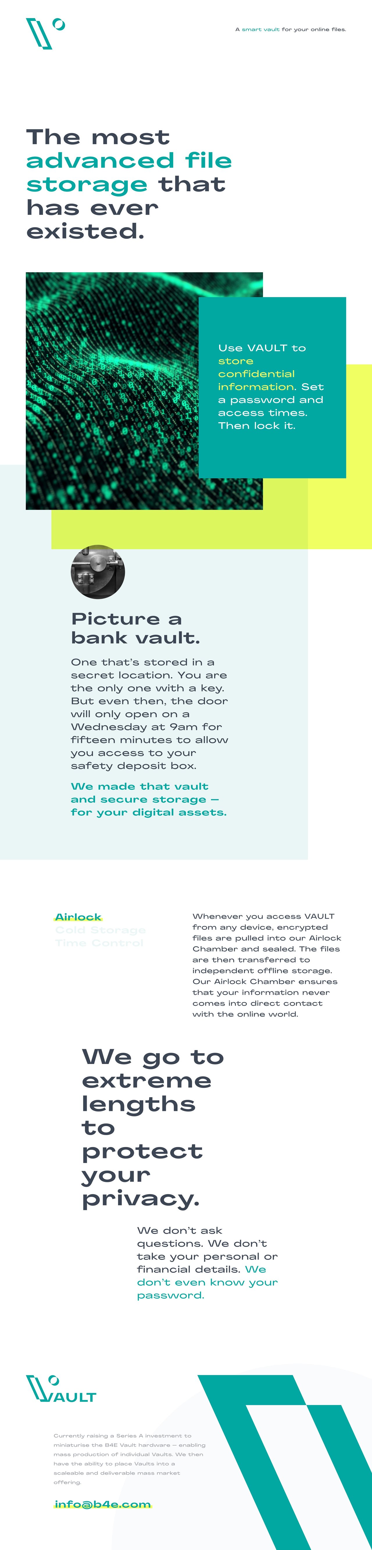 Vault Website Screenshot