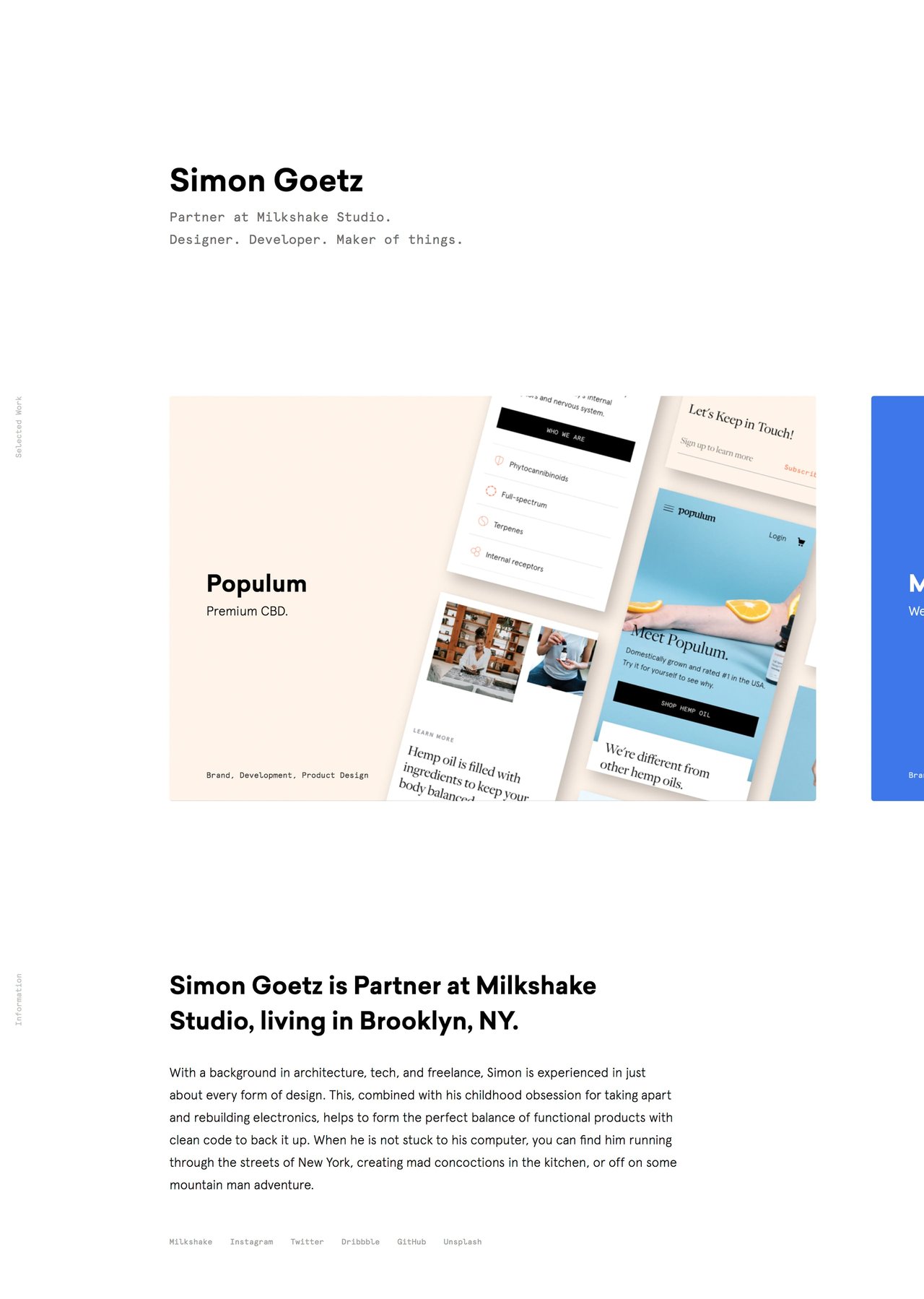 Simon Goetz Website Screenshot