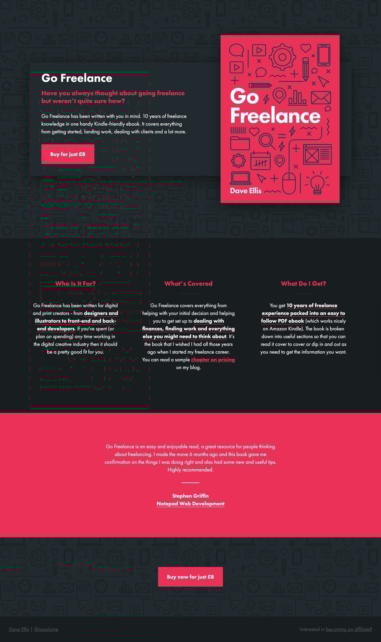 Go Freelance eBook Website Screenshot