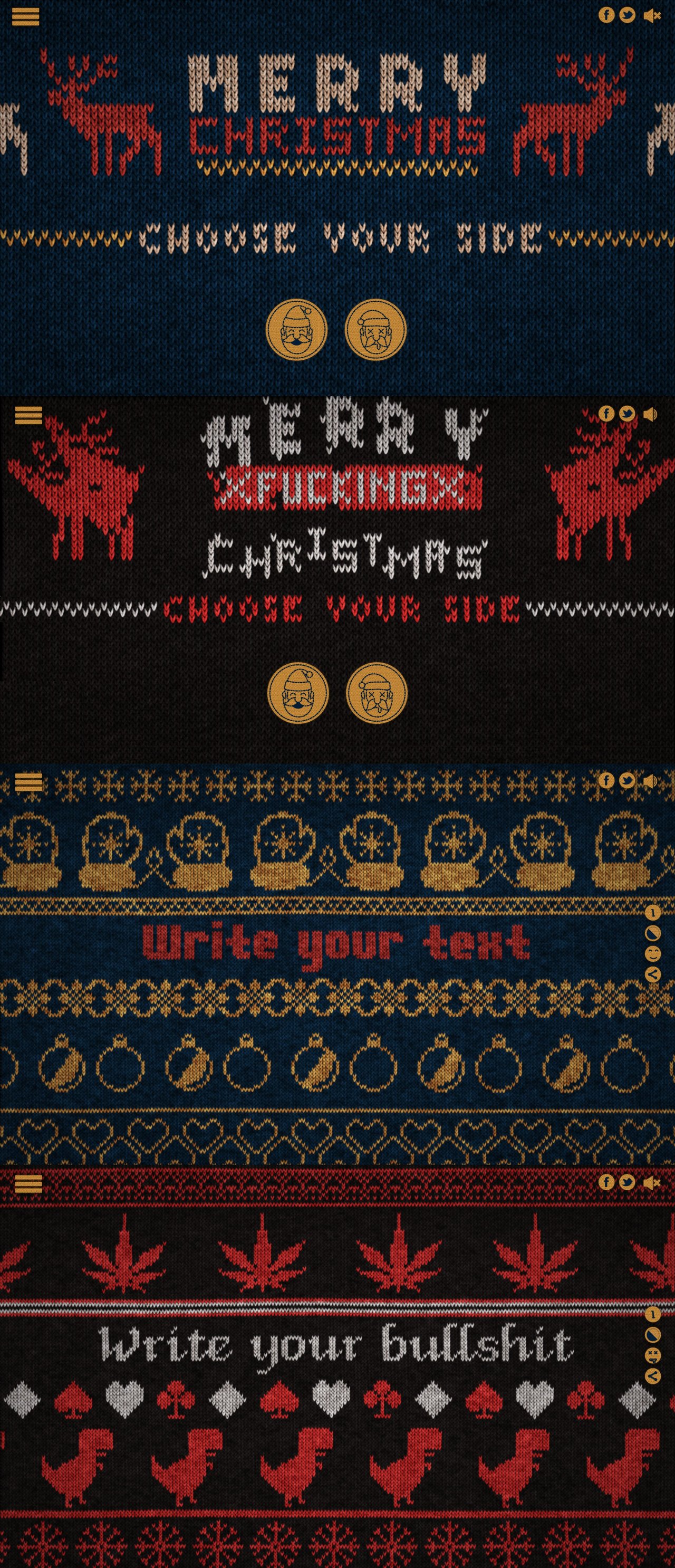 Ugly Christmas Sweater Generator Website Screenshot