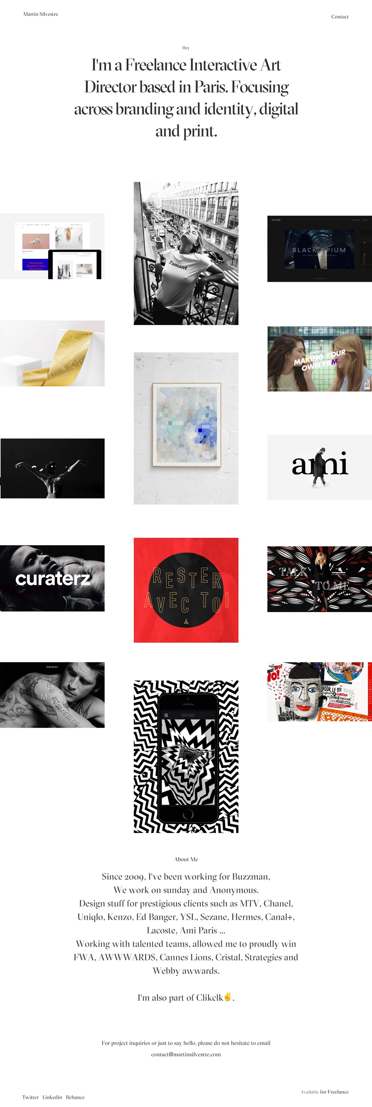 Martin Silvestre Website Screenshot