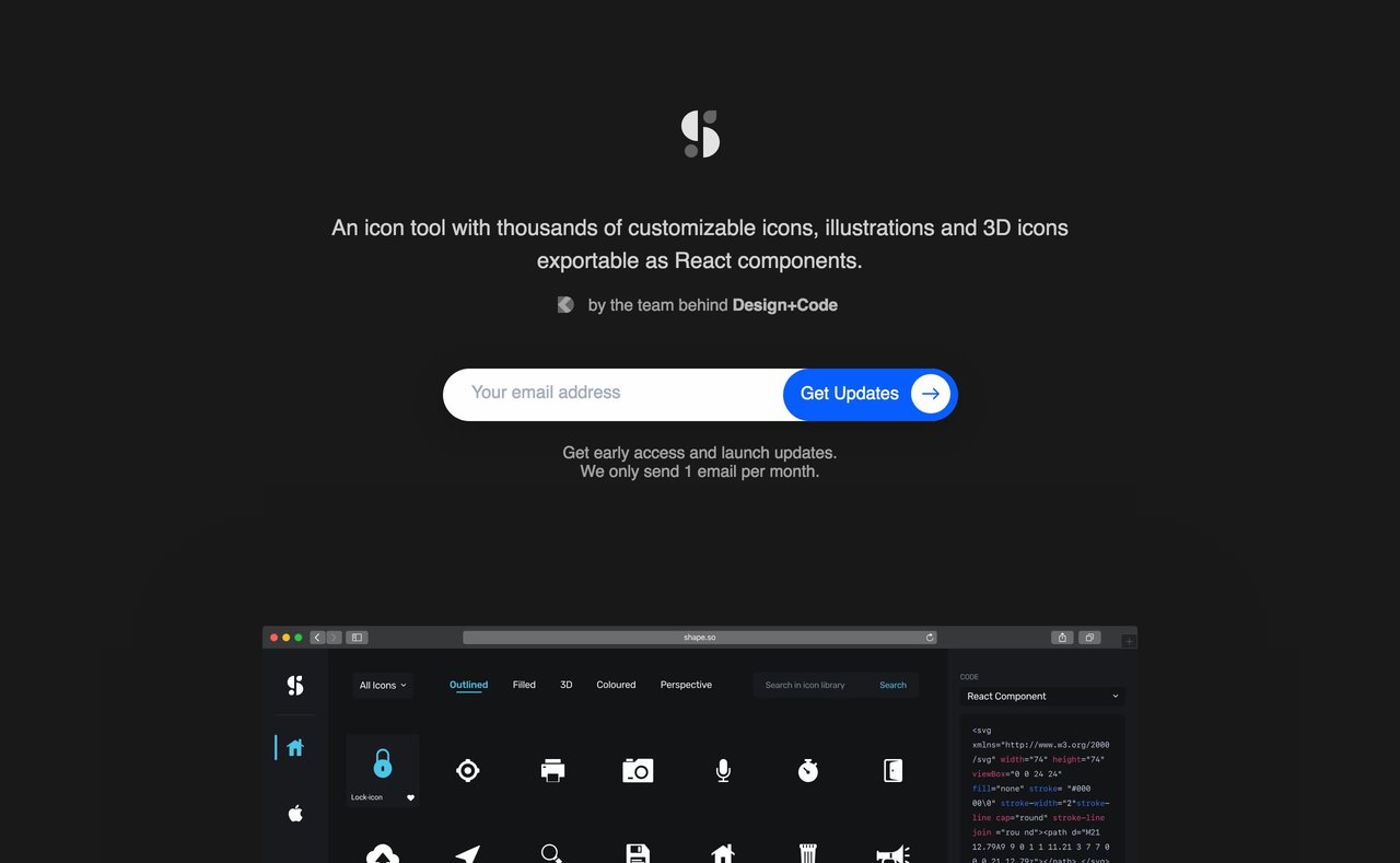 Shape Website Screenshot