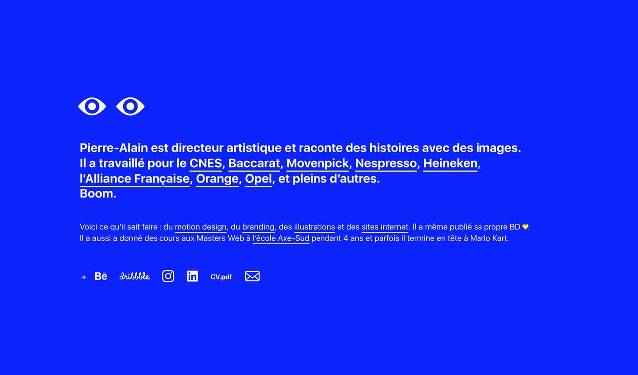 Pique les Yeux Website Screenshot