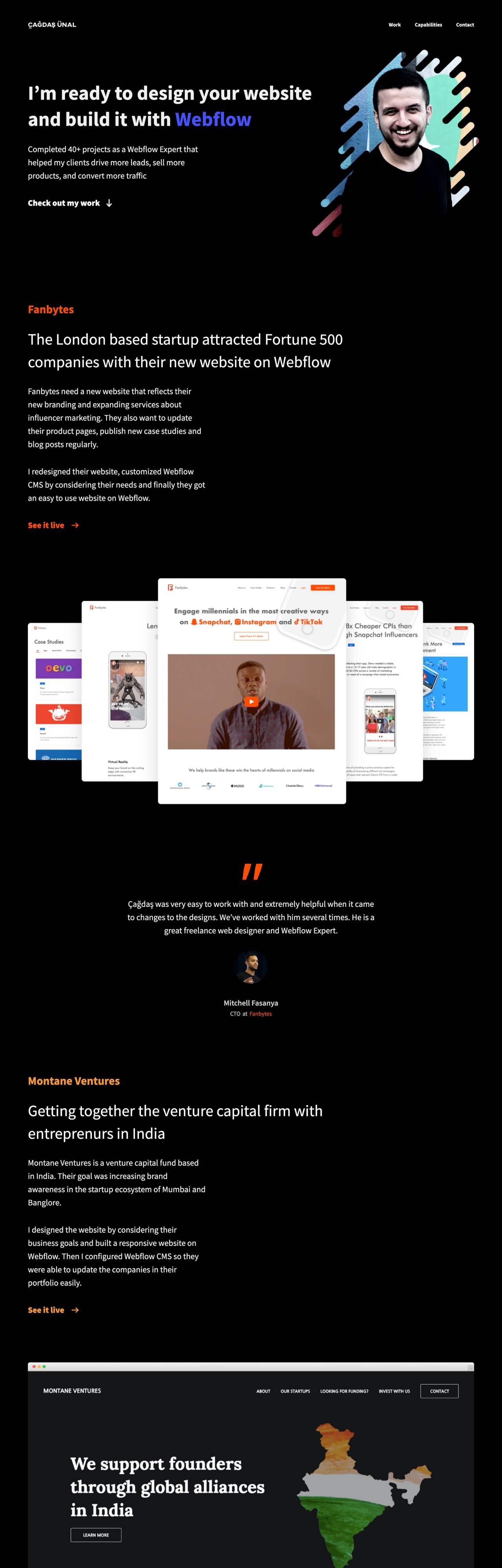 Cagdas Unal Website Screenshot