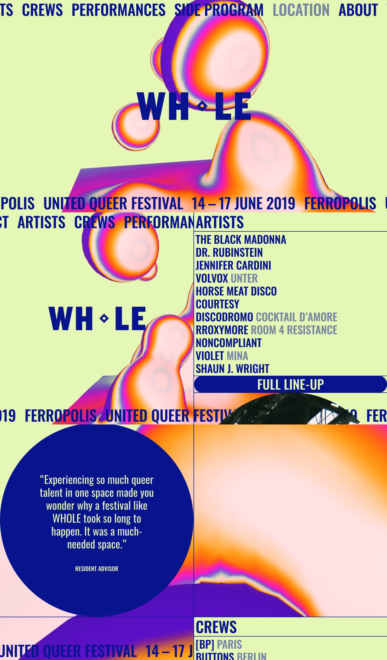 WHOLE Website Screenshot