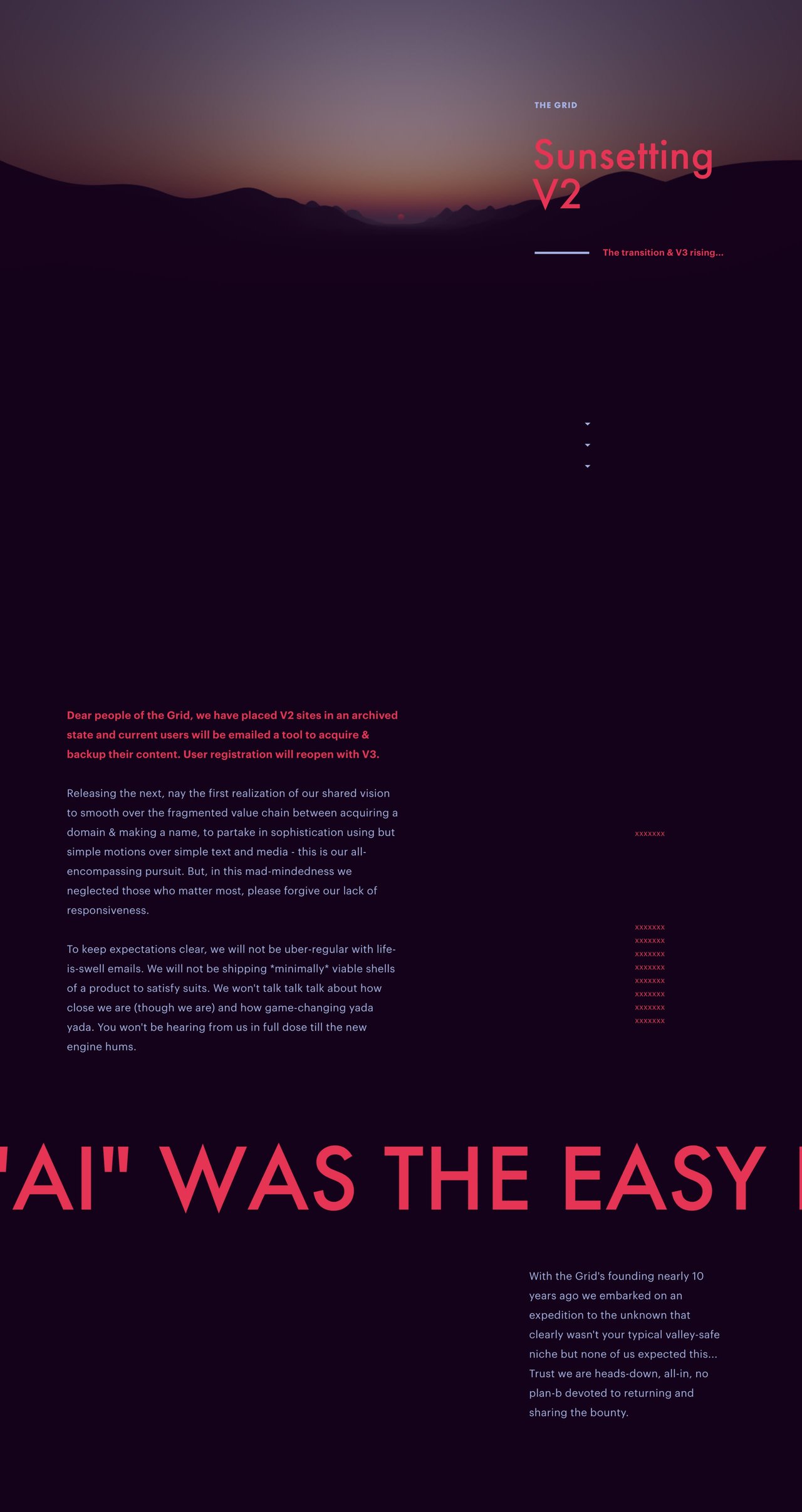 The Grid Website Screenshot